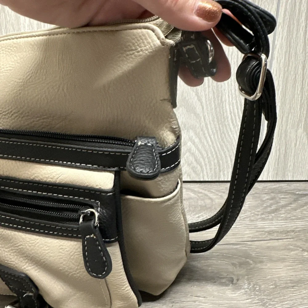 Crossbody Bag Women Small Cream Black Good‎ Multi-Pocket Utility medium bag